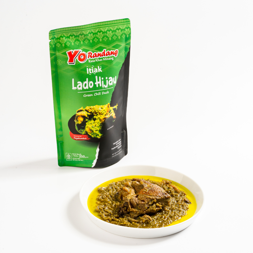 

YO Randang - Itiak Lado Hijau 250g Khas Minang Asli Payakumbuh BPOM HALAL