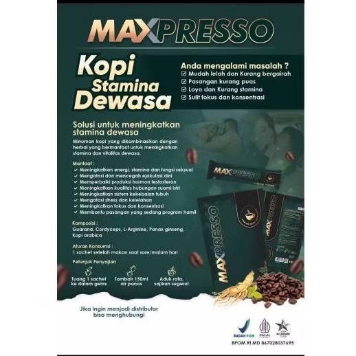 

Maxpresso kopi stamina