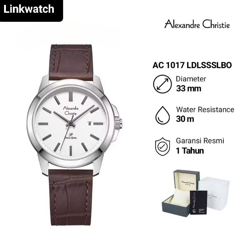 Alexander Christie AC 1017 LDLSSSLBO Ac Primo steel Jam Tangan wanita Kulit Original Garansi Resmi