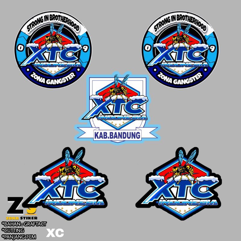 

stiker xtc kabupaten bandung 5pcs xb