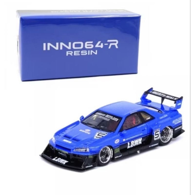 Inno64 Resin Nissan Skyline LBWK ER34 Super Silhoutte Blue Inno 64