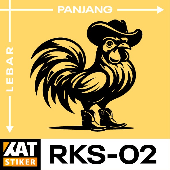 RKS 02 : Fresh Sticker Cutting Ayam Jago Chicken Broiler Tato Tatto Emblem Logo list Variasi Backdoo