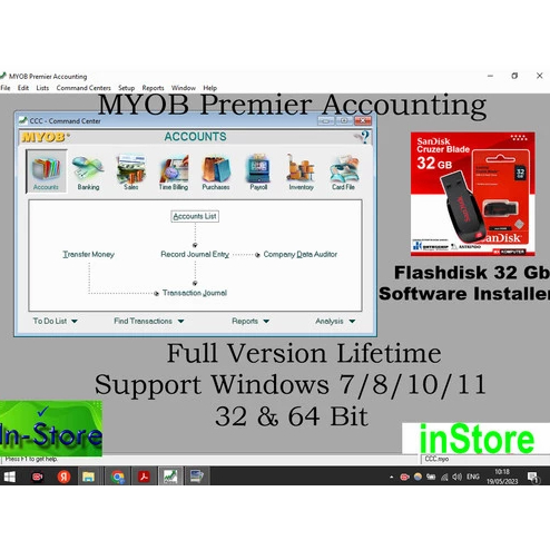 MYOB Premier Accounting Full Version Lifetime Support Windows 7/8/10/11 32 & 64 Bit