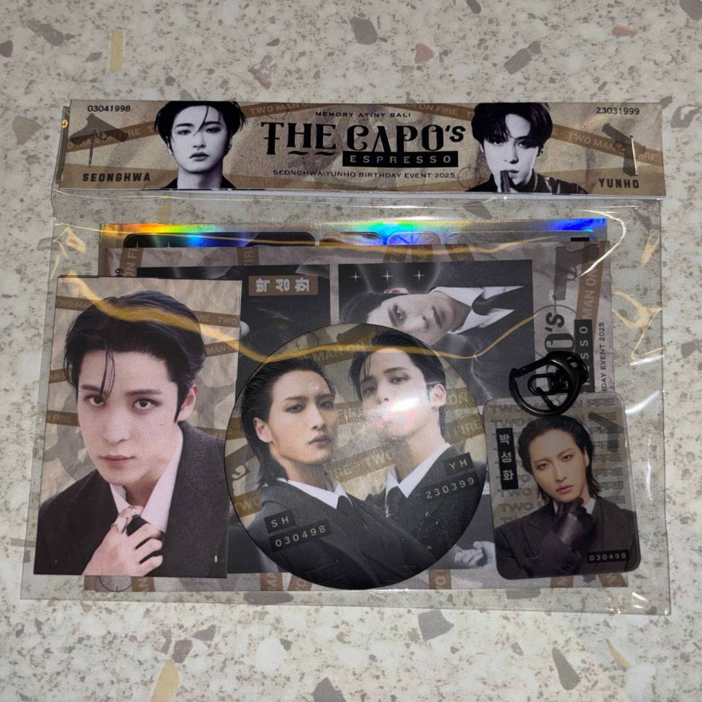 [FANKIT] The Capo's Espresso - Yunho and Seonghwa 2025 Birthday Kit by Memory Atiny Bali (design by 