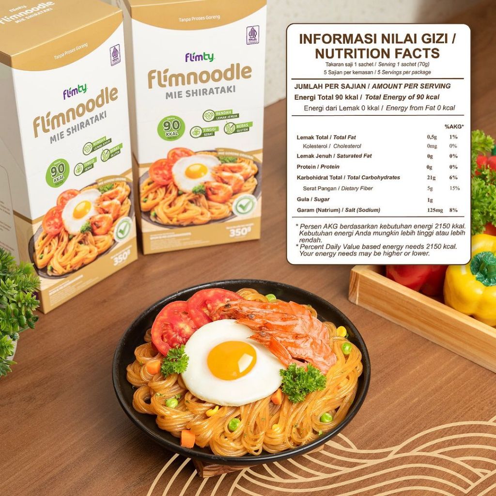 

Flimnoodle Mie Shirataki (Tanpa Proses Goreng)| Flimty fiber