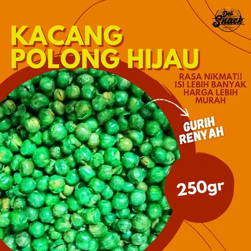 

[250gr] KACANG POLONG HIJAU ORIGINAL SNACK GROSIR | Delisnack