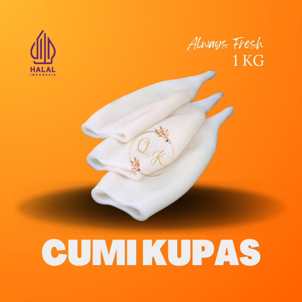 

Cumi Kupas. Frozen 1 Kg