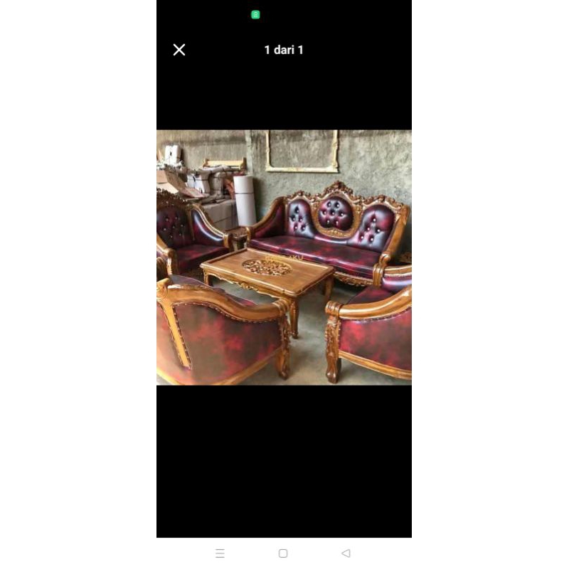 Meja tamu kayu jati / Meja tamu ukiran kayu jati.