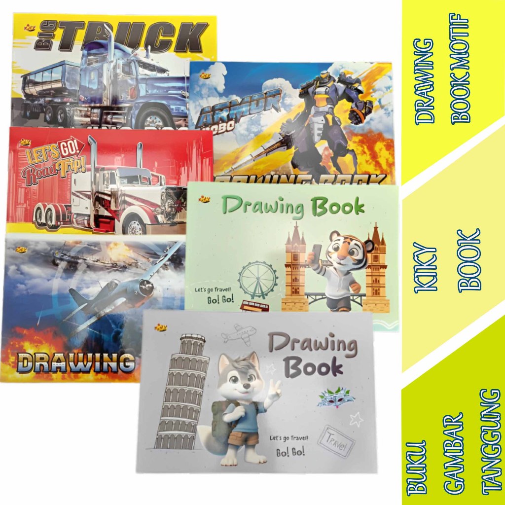 

Buku Gambar Tanggung - Kiky Book - Drawing Book Motif - A5 Isi 10 Lembar