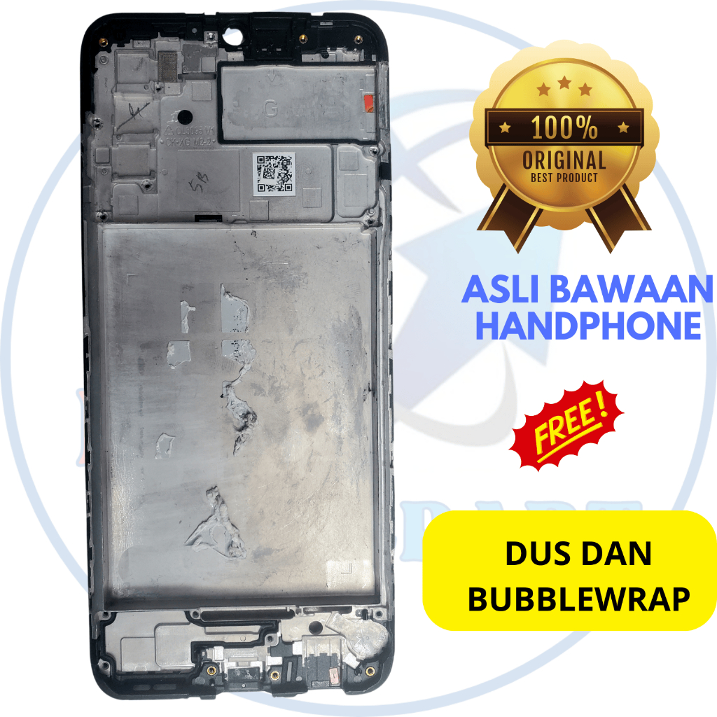 Frame / tatakan lcd / tulang tengah hp Samsung A02s - asli original copotan cabutan bawaan