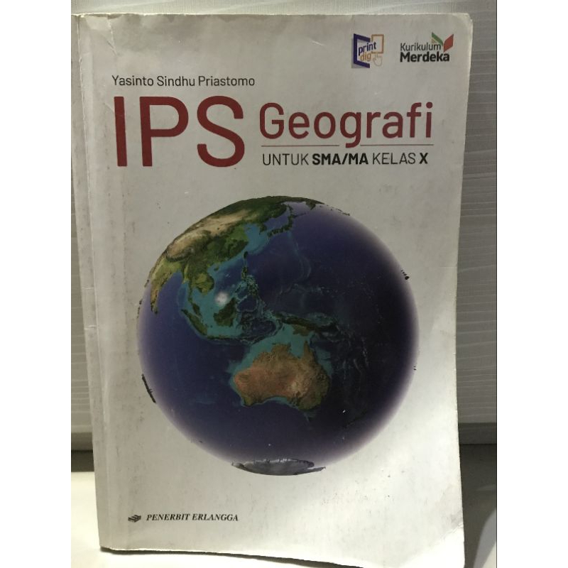 Buku Geografi Kurikulum Merdeka Kelas 10 Erlangga/Buku Paket Geografi Kelas X/Buku Paket Erlangga Ku