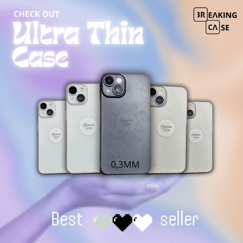 Case iPhone Ultra Thin - Hardcase Tipis untuk Xs XR XMAX 11 12 13 14 15 15PROMAX