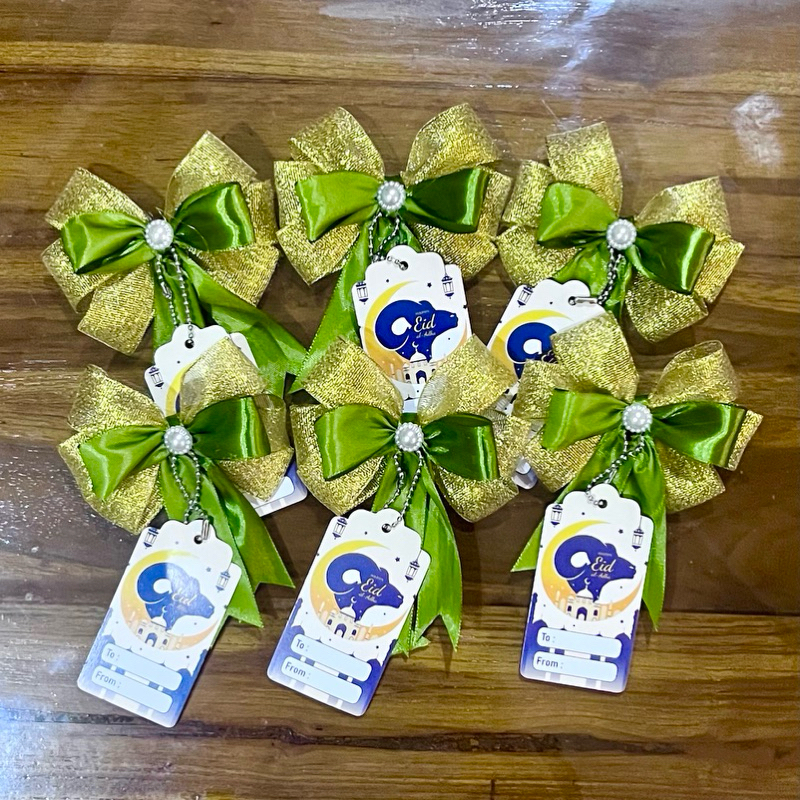 

Pita + Hangtag Lebaran Haji/ Pita Hampers lengkap dengan kartu ucapan Lebaran Idul Adha 10x10cm