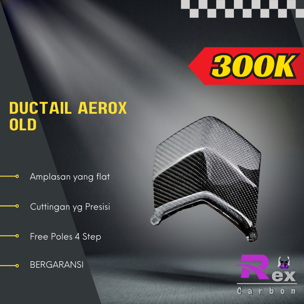 Ductail ducktail cover buntut Aerox Old Carbon Kevlar