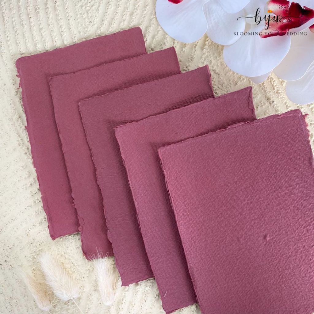 

Maroon - Kertas Daur Ulang Handmade Calligraphy Paper Wedding Paper Kertas kaligrafi