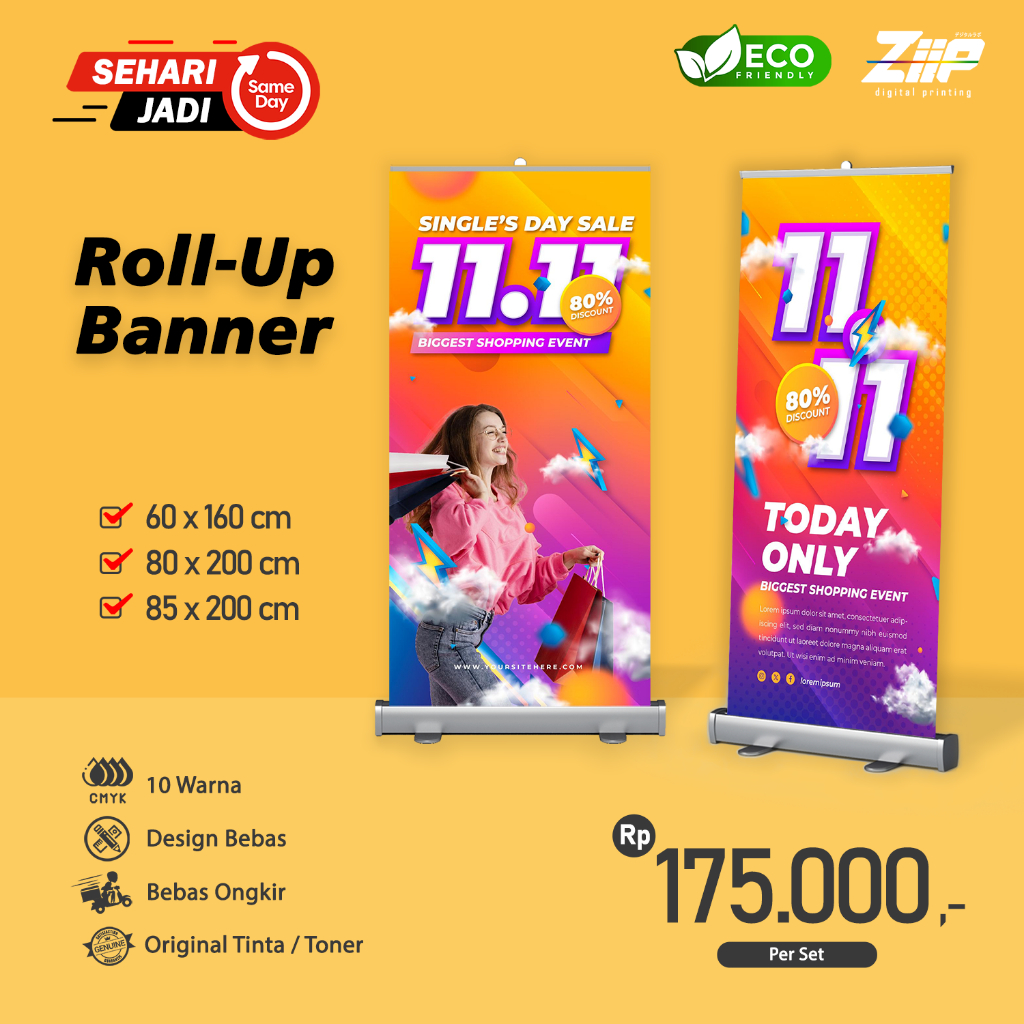 Cetak Roll-Up Banner + Standing Alumunium