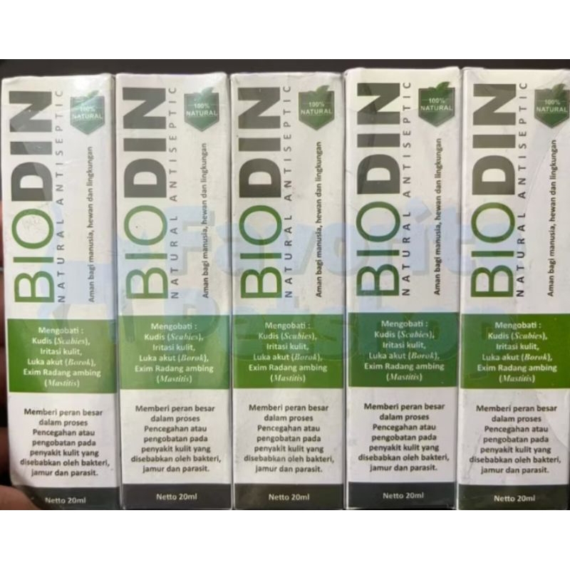 Biodin Spray Antibiotik Kucing Antiseptik Luka/Jamur Hewan 20ml