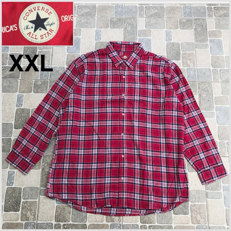 Kemeja Pria Cowok Lengan Panjang Flanel Flannel Flannell Kotak-Kotak Kotak2 Preloved Uniqlo Workshir