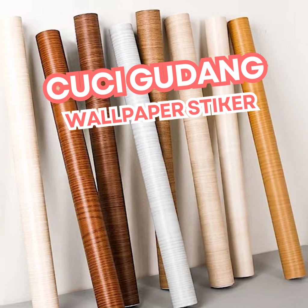 [CUCI GUDANG] Wallpaper Stiker Dinding Tripleks Orange Bobi KCT Sticker Walpaper DIY Berperekat GH C