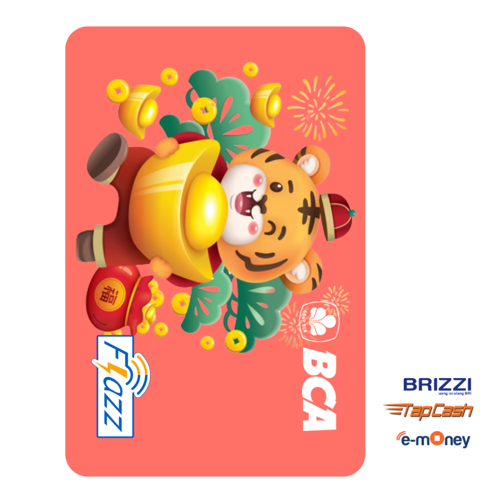 Emoney Embossed Nama custom eToll Flazz BCA