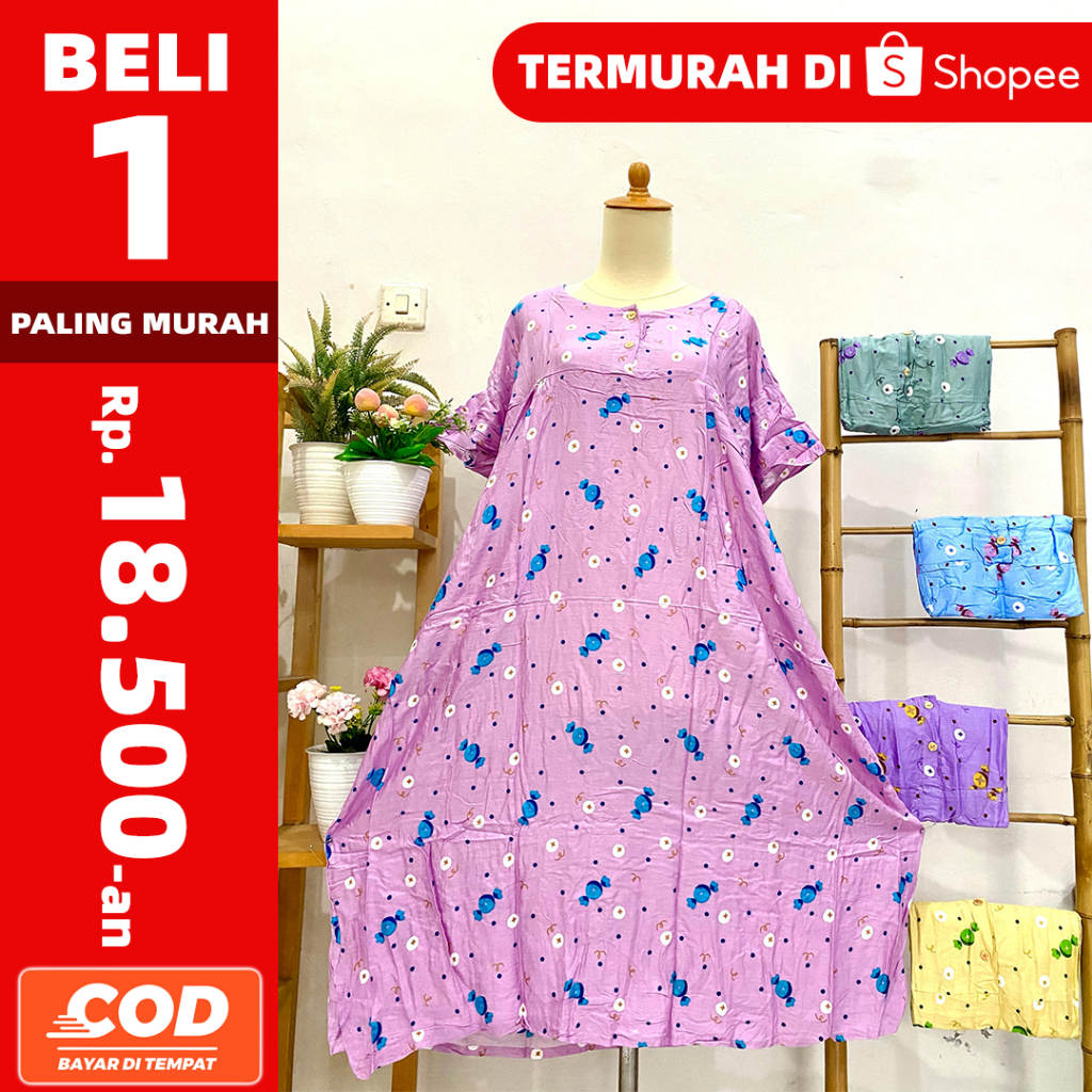 Daster SUPER JUMBO Murah 18rb DASTER KEKINIAN ANAK MUDA REMAJA DASTER HARIAN BISA BAYAR COD TERMURAH