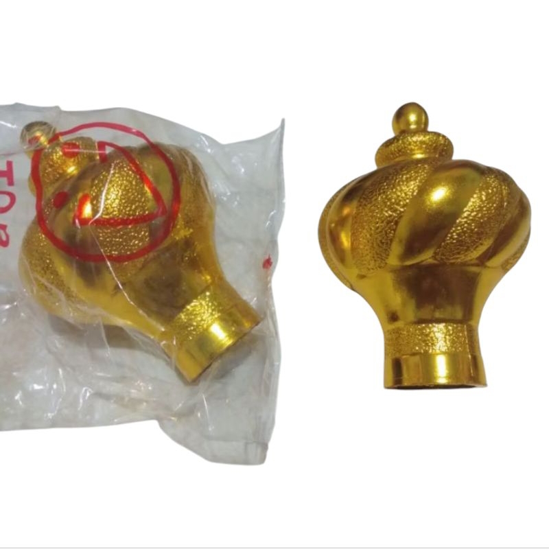 End cup ulir gold, penutup besi bulat