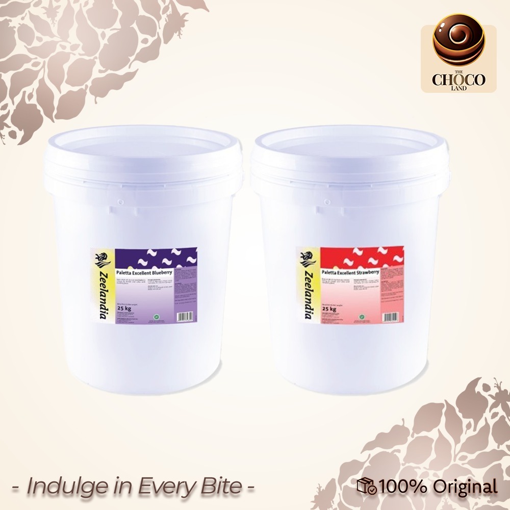 

Zeelandia Paletta Excellent Strawberry & Blueberry 1 pail 25kg - Filling & Topping Berkualitas untuk Roti & Kue