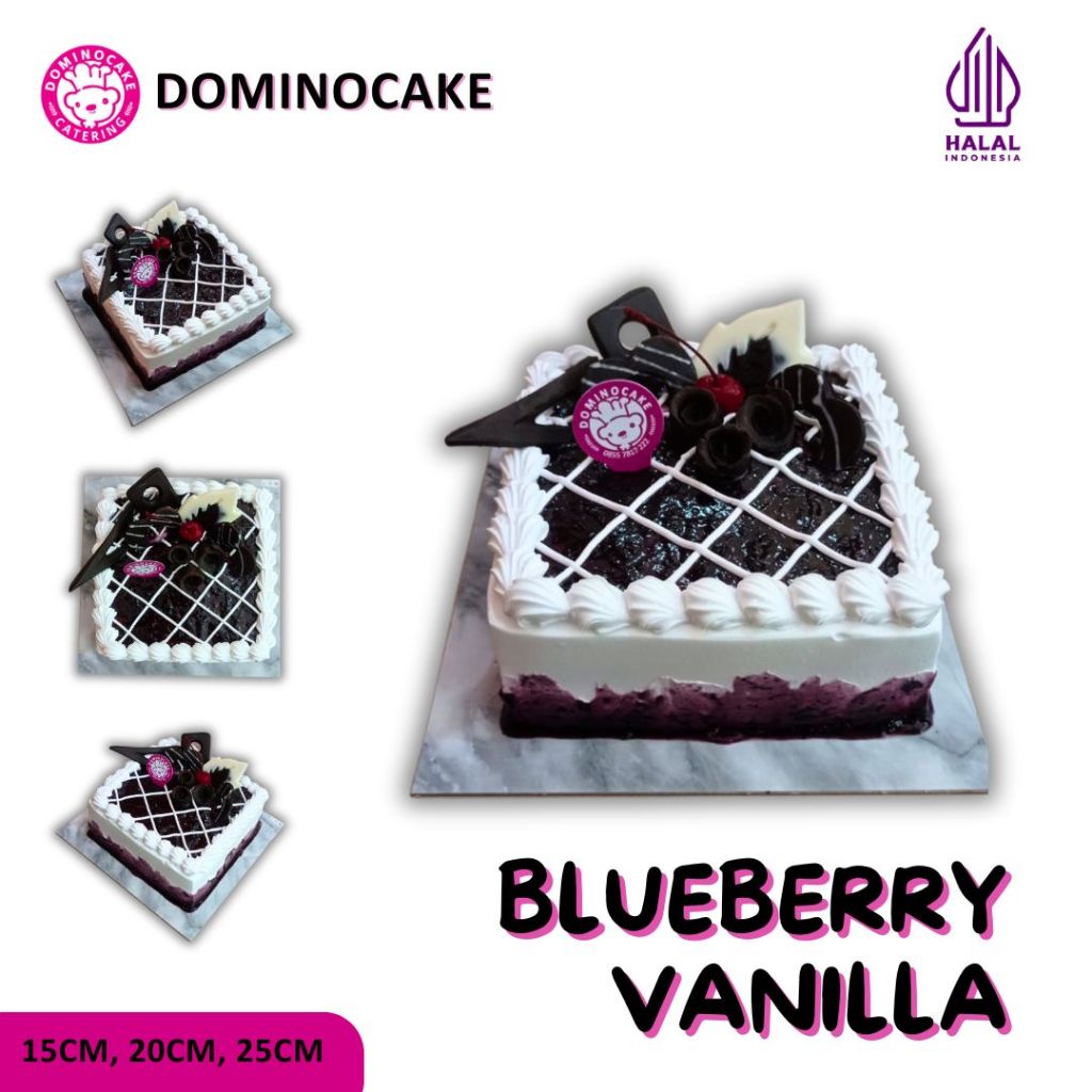 

Dominocake | Blueberry Vanilla | Kue Ulang Tahun