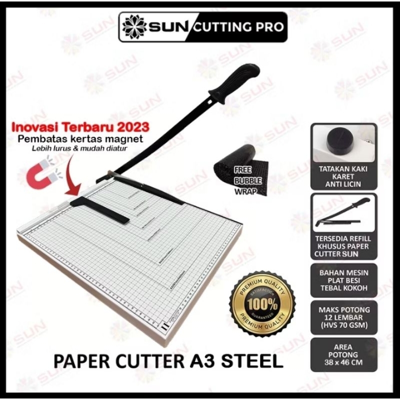 

READY Paper Cutter A3 Alat Potong /Mesin Pemotong Kertas HVS, Sticker, Dos, PVC ID Card