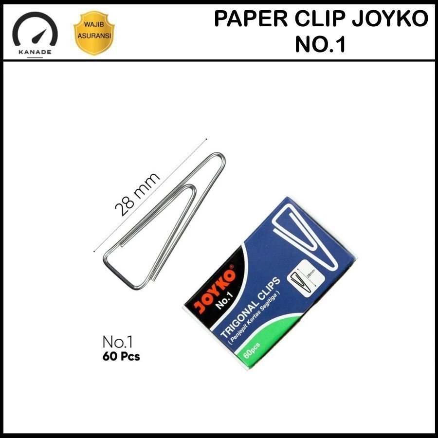

Paper Clip Joyko No.01 Penjepit Kertas Klip Kertas Perapi Berkas ATK kantor Sekolah