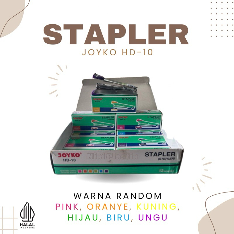 

Staples/Stapler/Stepler Joyko HD-10 Warna Random Harga Eceran