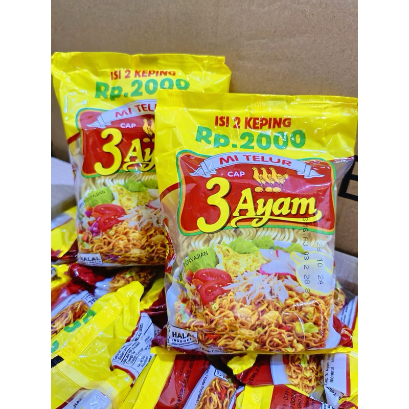 

Mi Telur cap 3 Ayam 120 gram- Mi telur Premium