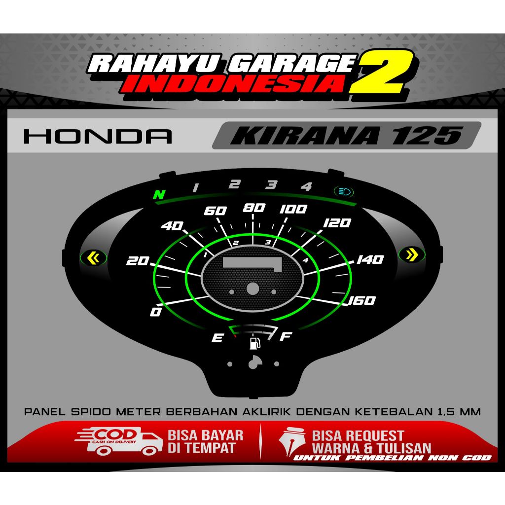PAPAN SPEEDOMETER CUSTOM HONDA KIRANA 125