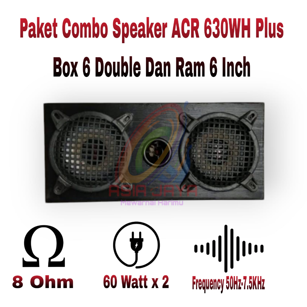 Paket Combo Speaker ACR 630 2pc Plus Box 6 Inch Double dan Tutup 6 Inch