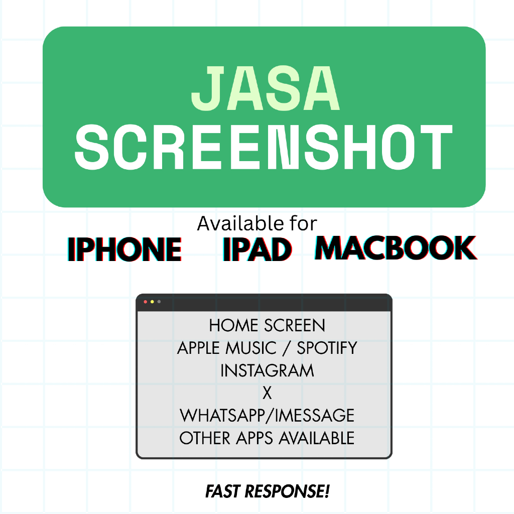 Jasa Screenshot iPhone, iPad, Macbook Trusted High Quality