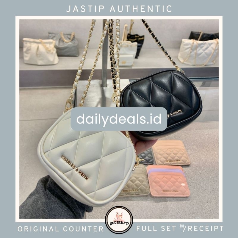 [RESTOCK] #2-00770664 Arwen Mini - Jast[p] CK ORIGINAL COUNTER QUILTED BAG TAS CHAIN SLING SELEMPANG