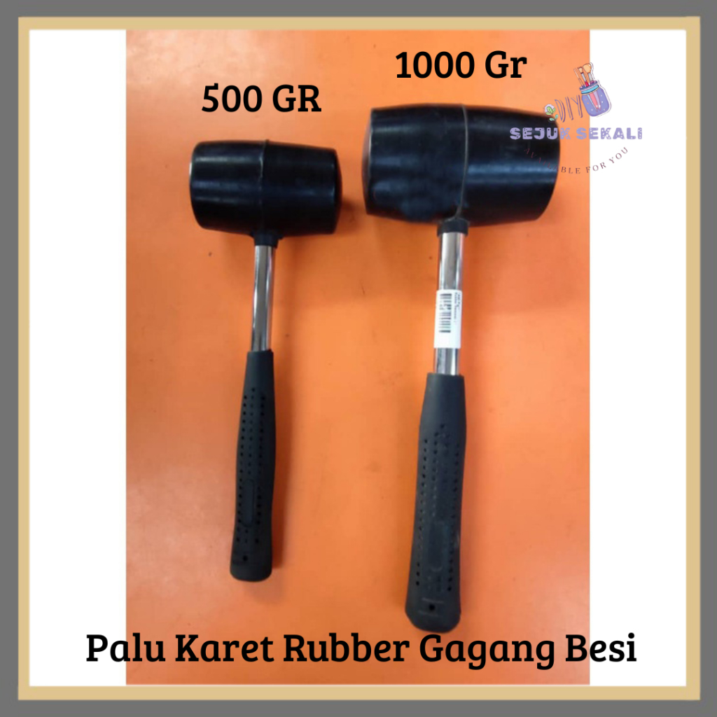 Palu Karet Rubber Gagang Besi 12oz/16oz/26oz