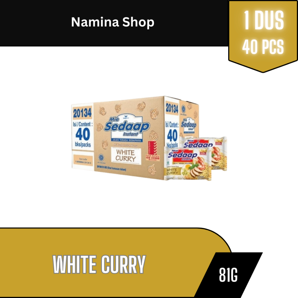 

SEDAAP MIE MI INSTAN WHITE CURRY 81G - 1 DUS - BANDUNG