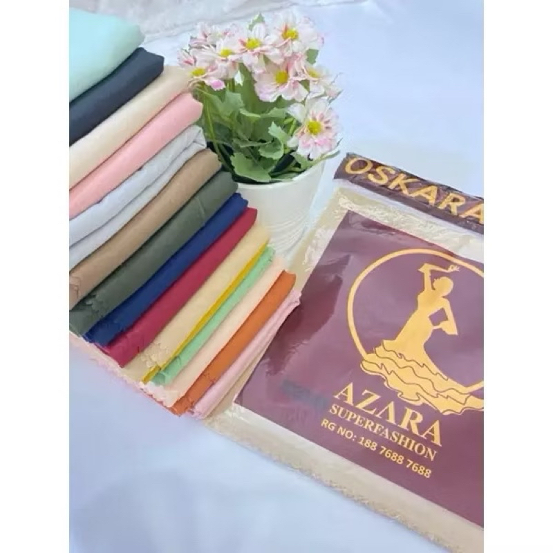 AK (MERK AZARA OSKARA LC) JILBAB  POLOS SUPER FASHION LC / Hijab Segiempat / Kerudung Azara