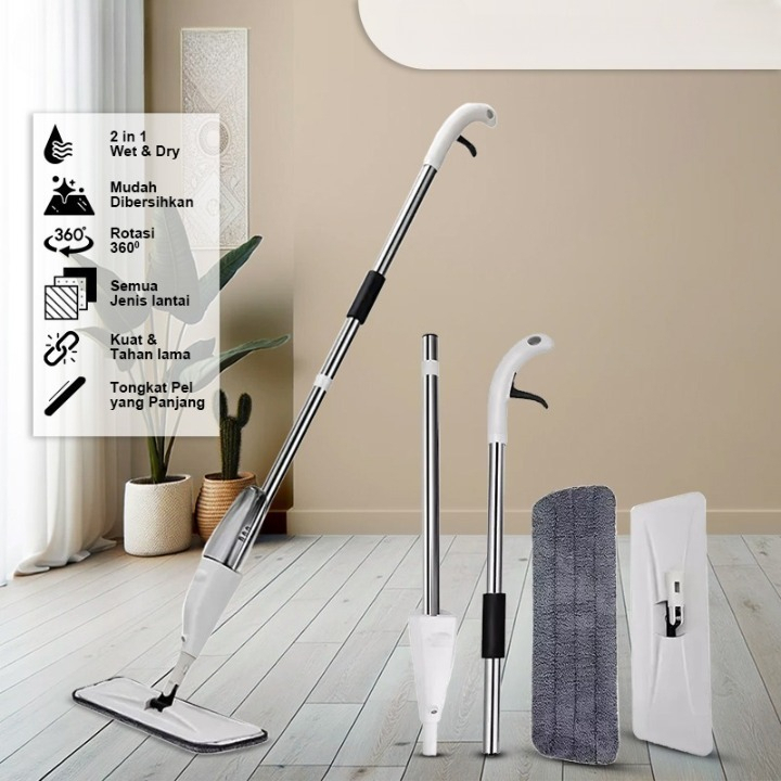 SPRAY MOP - ALAT PEL SEMPROT - ALAT PEL LANTAI SEMPROT - KAIN PEL - ALAT PEL LANTAI PRAKTIS - SPRAY 