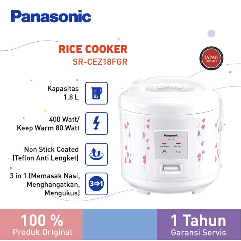 PANASONIC SR-CEZ18 Rice Cooker 1.8 Liter