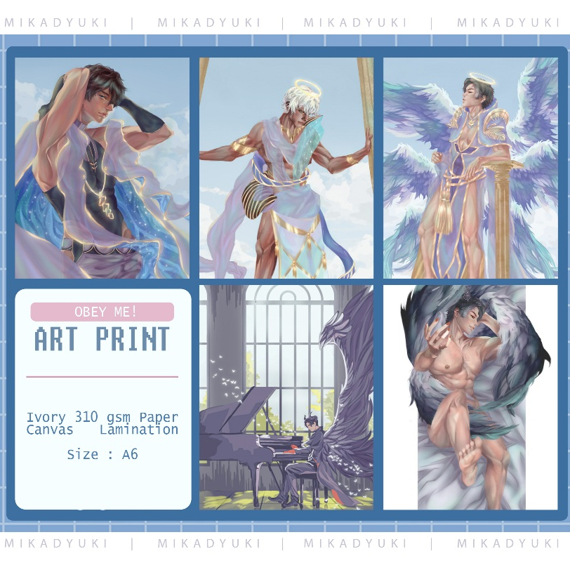 ARTPRINT OBEY ME  - LUCIFER, MAMMON, SIMEON