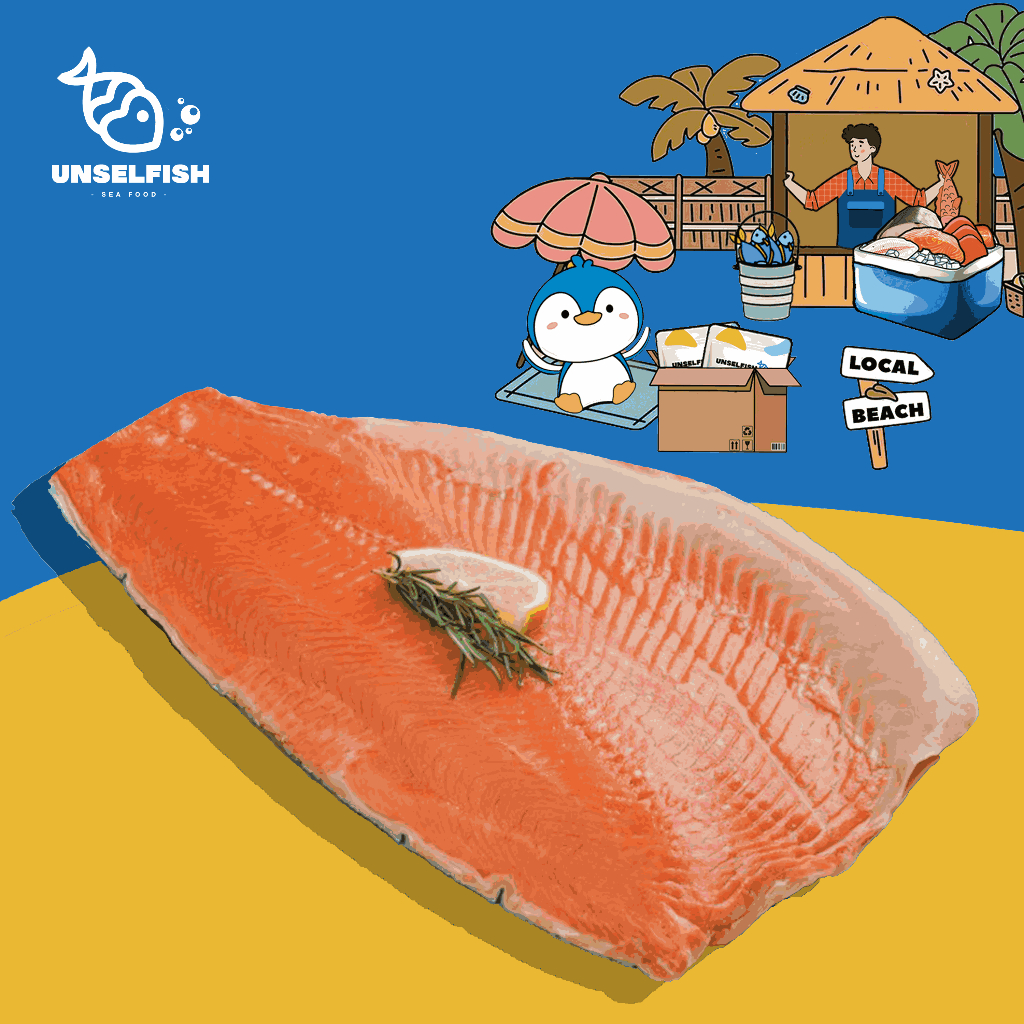 

Wild Caught Pacific Salmon Premium Sashimi Grade Fillet / Ikan Salmon Fillet Sashimi Grade - 1,5 kg