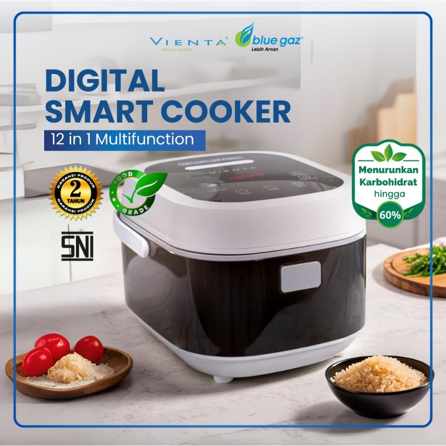 Digital Smart Cooker Vienta Multifungsi 12 in 1 - New Smart Cooker NSC Low Carbo - Smart Pressure Co