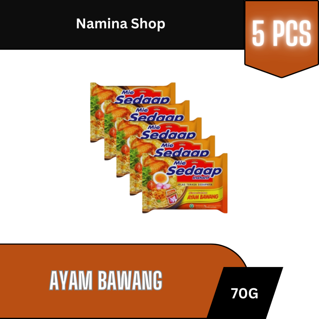 

SEDAAP MIE INSTAN AYAM BAWANG 70G - 5 PCS - BANDUNG