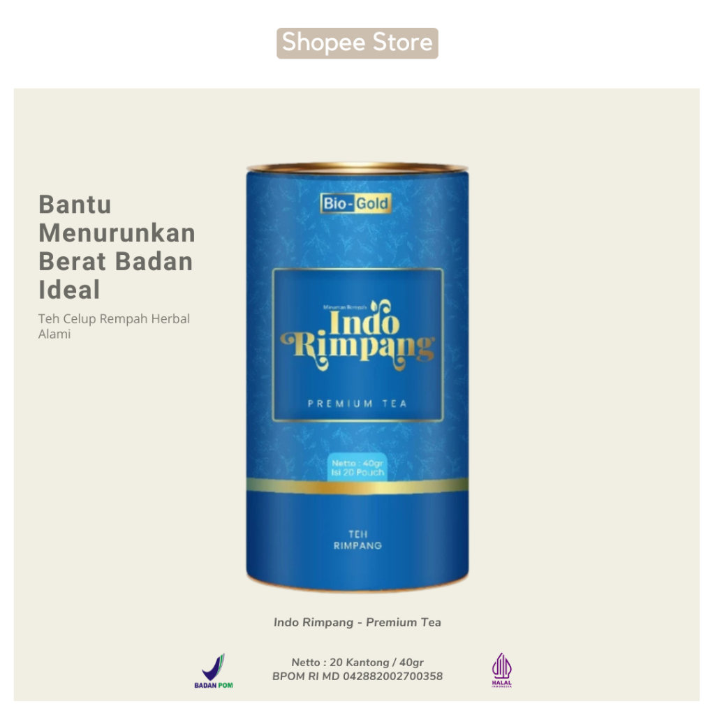 

Teh Celup INDO RIMPANG Premium Tea Penurun Berat Badan Detox Alami Dengan Ramuan Ala JSR Halal BPOM
