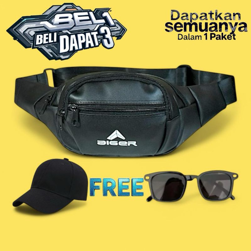 TOPI BASEBALL EDIKO UNISEX GRATIS KACAMATA dan WAISTBAG TAS PINGGANG