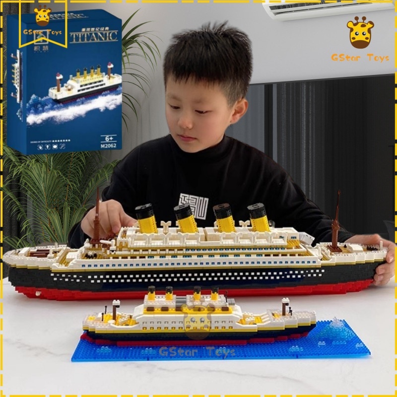 Gstar 1860Pcs Titanic Mainan Block DIY Assemble Building Blocks Kapal Model Classical Hadiah Anak-an