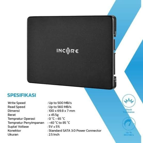 SSD Incore 128gb 256gb 512gb 1tb Sata3 - SSD Sata 128 256 512 1tb Incore