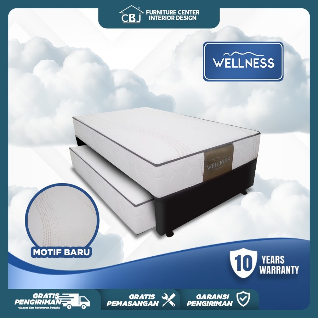 Wellness Kasur Spring Bed 2 in 1 Standard - Tanpa Sandaran